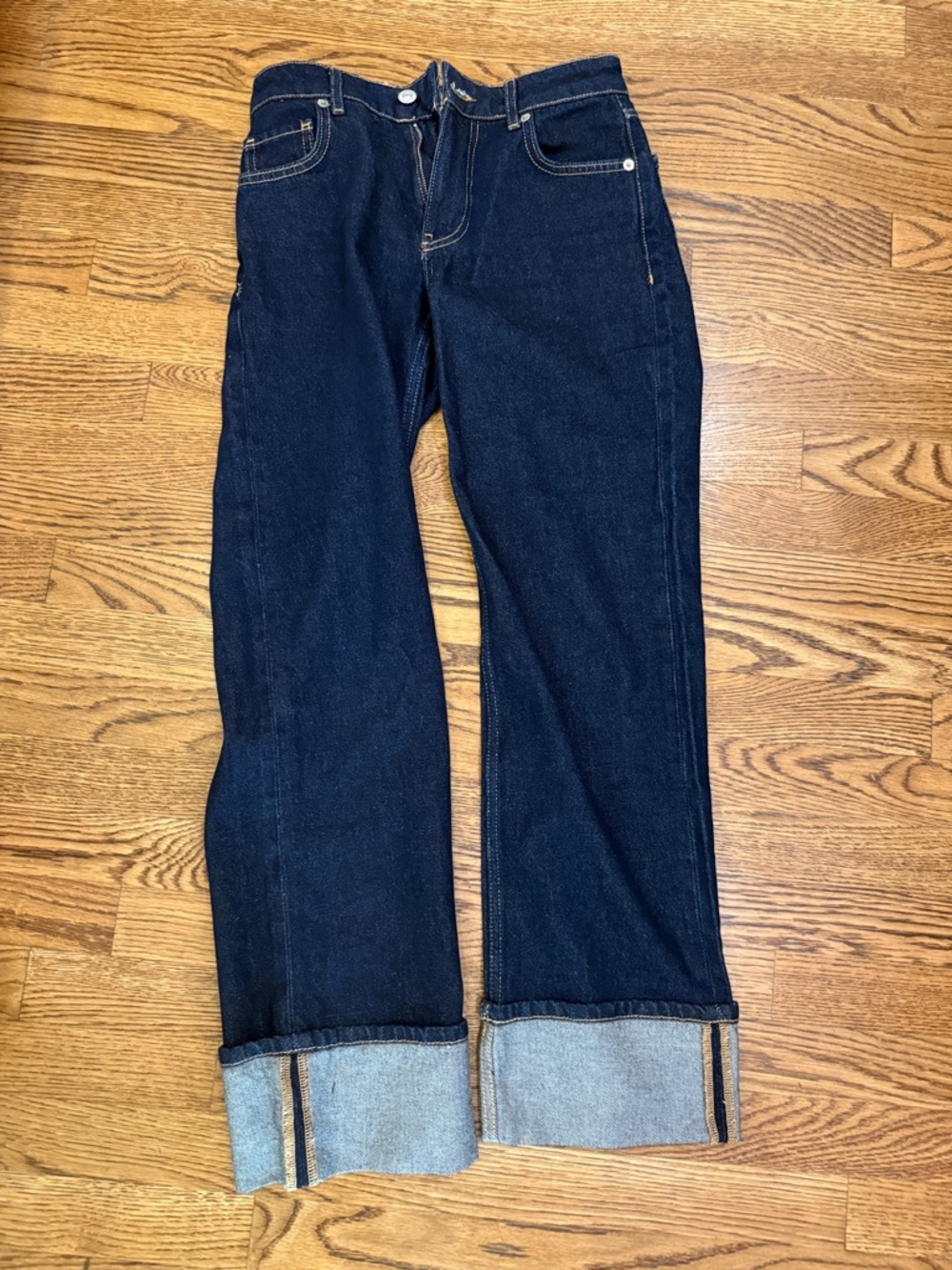 Mango Dark Indigo Denim Waistband Jeans